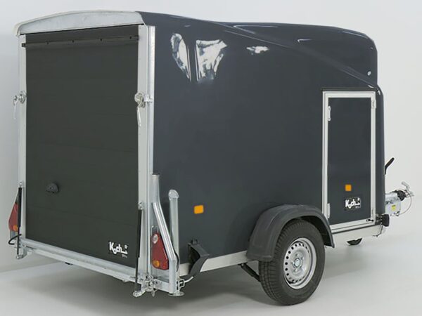 Debon Kofferanhänger Cargo 1300 Vollpoly 150x290cm H:160cm, Tür, grau-Neu