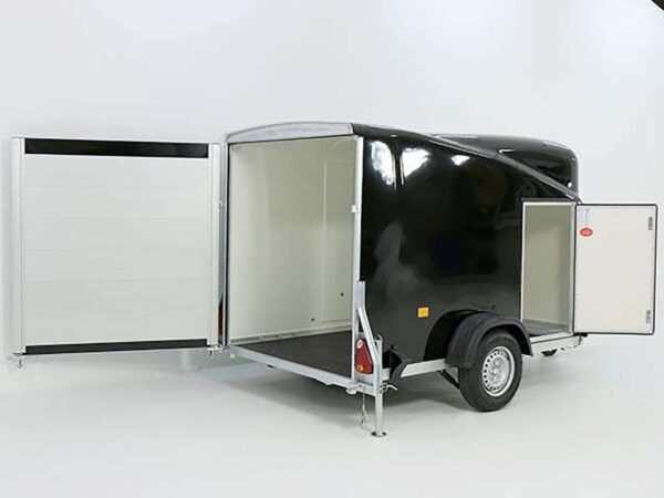 Debon Kofferanhänger Cargo 1300 Vollpoly 150x290cm H:160cm, Tür, schwarz-Neu