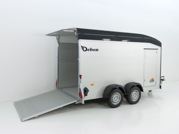 Debon Kofferanhänger Roadster Alu C700 179×378 H201 2,6t, Alu, Polybug, Tür, schwarz-Neu