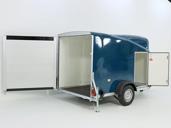 Debon Kofferanhänger Cargo 1300 Vollpoly 150x290cm H:160cm, Tür, blau-Neu