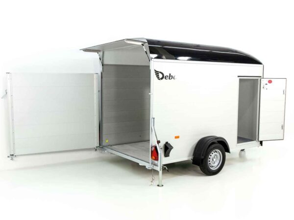 Debon Kofferanhänger C400 164x315cm H:200cm 1,3t, Alu, Polybug, Tür, schwarz-Neu