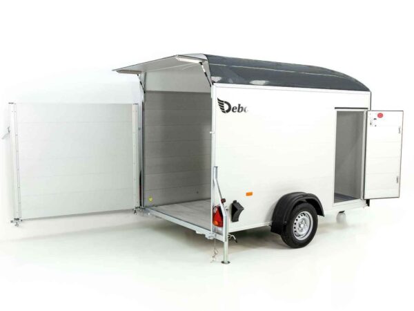 Debon Kofferanhänger C400 164x315cm H:200cm 1,3t, Alu, Polybug, Tür, grau-Neu