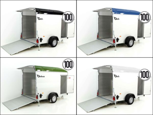 Debon Kofferanhänger C400 164x315cm H:200cm 1,3t, Alu, Polybug, Tür-Neu