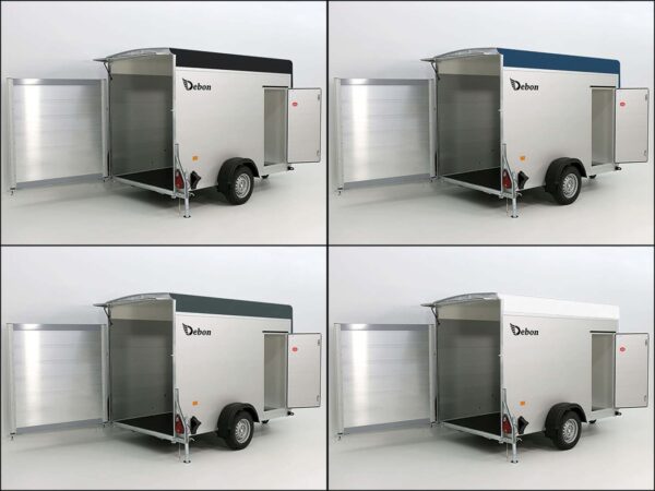 Debon Kofferanhänger C300 148x295cm H:190cm 1,3t, Alu, Polybug, Tür-Neu