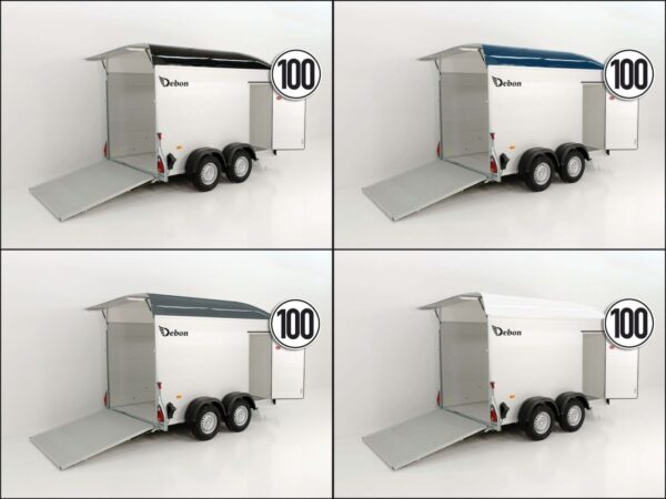 Debon Kofferanhänger C500 164x300cm H:200cm 2,6t, Alu, Polybug, Tür-Neu