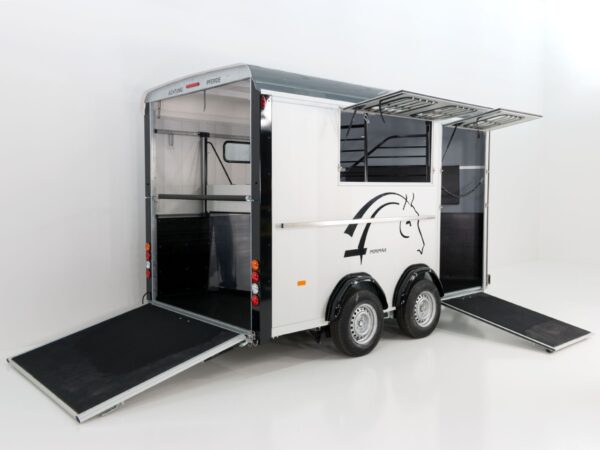 Cheval Liberte Pferdeanhänger Maxi 3, 3Pferde, Pullmann 2 Fahrwerk, grau-Neu