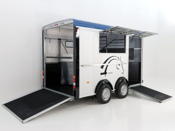 Cheval Liberte Pferdeanhänger Maxi 3, 3 Pferde, Pullmann 2 Fahrwerk, blau-Neu