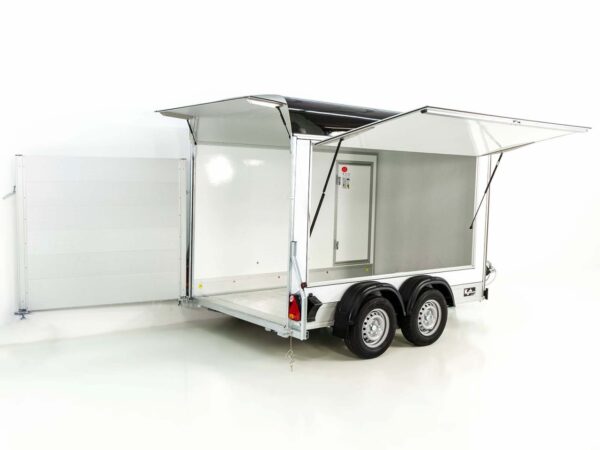 Debon Kofferanhänger C500 Sandwich 164x300cm H:200cm 2,0t-Alu-Polybug-Tür-schwarz-Neu