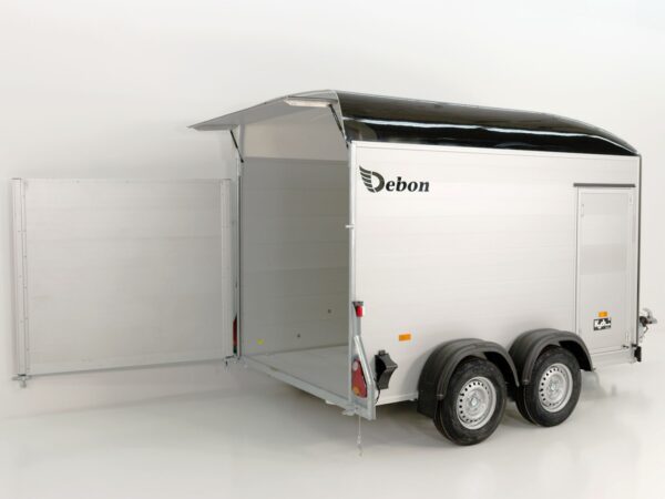 Debon Kofferanhänger C500 164x300cm H:200cm 2,0t-Alu-Polybug-Tür-schwarz-Neu